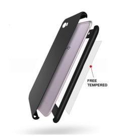 Vaku ® Vivo V5 / V5s 360 Full Protection Metallic Finish 3-in-1 Ultra-thin Slim Front Case + Tempered + Back Cover