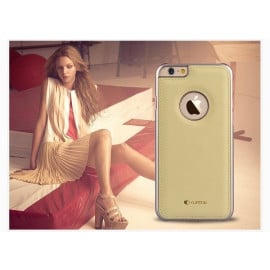 Comma ® Apple iPhone 6 / 6S Iconic Series Elegant Design Luxury Hand-Stitched Leather Metal Electroplated Case Back Cover