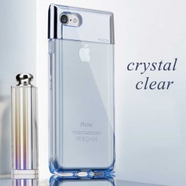 Rock ® For Apple iPhone 8 Crystal Series Metallic Finish Transparent TPU Protection Case Back Cover