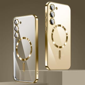Vaku ® Samsung Galaxy S21 Luxury Electroplated Magnetic Magsafe Camera Protection TPU Back Cover Case