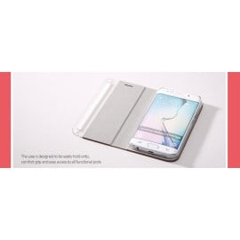 Zenus ® Samsung Galaxy S6 Edge Buffalo Diary Synthetic Leather with Hidden Card Slot Flip Cover