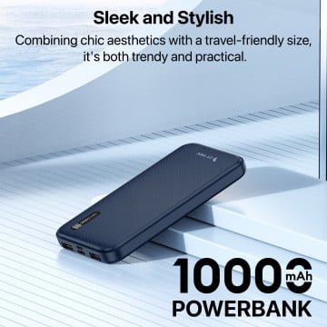 Dr Vaku ® CYREX 10000mAh Power Bank 12W Dual USB Fast Charge | Type-C & Micro-USB Input | Ultra-Compact & Portable