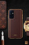 Vaku ® OnePlus 9 Vertical Leather Stitched Gold Electroplated Soft TPU Back Cover