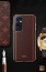 Vaku ® OnePlus 9 Pro Vertical Leather Stitched Gold Electroplated Soft TPU Back Cover