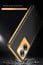 Vaku ® Oppo A79 5G Luxemberg Leather Pattern Gold Electroplated Soft TPU Back Cover