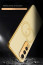 Vaku ® Vivo Y20 Skylar Leather Pattern Gold Electroplated Soft TPU Back Cover Case
