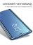 Vaku ® Oppo A7 Mate Smart Awakening Mirror Folio Metal Electroplated PC Flip Cover