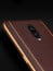 Vaku ® OnePlus 6T Vertical Leather Stitched Gold Electroplated Soft TPU Back Cover