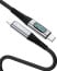 Vaku Luxos® CRUZE 1M 240W USB4 / Thunderbolt 4 Type C to Type C Data Cable with Intelligent Power Display, 40Gbps High-Speed Data Transfer, Upto 8K@60Hz Type C Monitor Compatible with iPhone 16, 15, Galaxy S25, S24, S23, Tablet, Laptop, eGPU