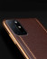 Vaku ® OnePlus 8T Vertical  Leather Stitched Gold Electroplated Soft TPU Back Cover