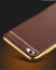 VAKU ® VIVO Y69 Leather Stitched Gold Electroplated Soft TPU Back Cover