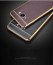 VAKU ® Samsung Galaxy A8 Leather Stitched Gold Electroplated Soft TPU Back Cover