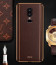 Vaku ® OnePlus 6 Vertical Leather Stitched Gold Electroplated Soft TPU Back Cover