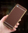 VAKU ® VIVO Y51 L Leather Stitched Gold Electroplated Soft TPU Back Cover