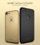 i-Paky ® Apple iPhone 7 / 8 360 Full Protection Metallic Finish 3-in-1 Ultra-thin Slim Front Case + Tempered + Back Cover