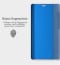 Vaku ® Samsung Galaxy A40 Mate Smart Awakening Mirror Folio Metal Electroplated PC Flip Cover