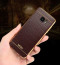 VAKU ® Samsung S7 EDGE European Leather Stitched Gold Electroplated Soft TPU Back Cover