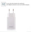 Joyroom ® 2.4A Fast Charging Universal Travel Charger White