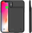 Rock ® iPhone X Battery Case Top TPU Material High Power 6,000 mAh Wire-Less Battery Case Black