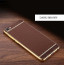 VAKU ® OPPO F1S Leather Stitched Gold Electroplated Soft TPU Back Cover