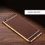 VAKU ® OPPO A57 Leather Stitched Gold Electroplated Soft TPU Back Cover