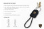 Lamborghini ® Official Ultra-Portable Keychain Style Apple Lightning Port Charging / Data Cable
