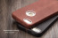 Vorson ® Apple iPhone 5 / 5S / SE Lexza Series Double Stitch Leather Shell with Metallic Logo Display Back Cover