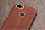 Vaku ® Oppo F5 Lexza Series Double Stitch Leather Shell with Metallic Camera Protection Back Cover