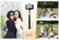 Rock ® Smart Selfie Shutter & Stick 3.0 (iPhone / Android) + Multi-Function Wireless Bluetooth 3.0 Remote
