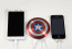 Marvel ® Official Avengers Captain America Shield Dual USB 6,800 mAh Power Bank Metallic Red n Blue