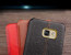 Vaku ® Samsung Galaxy S6 Edge Plus Lexza Series Double Stitch Leather Shell with Metallic Logo Display Back Cover