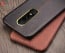Vaku ® OnePlus 6 Lexza Series Double Stitch Leather Shell with Metallic Camera Protection Back Cover