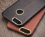 Vaku ® Apple iPhone 7 Plus Lexza Series Double Stitch Leather Shell with Metallic Logo Display Back Cover