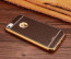VAKU ® Apple iPhone 5S / SE / 5 Leather Stiched Gold Electroplated Soft TPU Back Cover