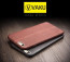 Vaku ® VIVO V5 / V5s Lexza Series Double Stitch Leather Shell with Metallic Logo Display Back Cover