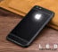 VAKU ® Apple iPhone 8 Leather Stitched LED Light Illuminated Logo 3D Designer Case Back Cover