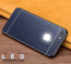 VAKU ® Apple iPhone 7 Leather Stitched LED Light Illuminated Logo 3D Designer Case Back Cover