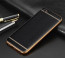 Vaku ® Oppo F3 Leather Stitched Gold Electroplated Soft TPU Back Cover