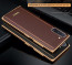 Vaku ® Samsung Galaxy Note 10 Vertical Leather Stitched Gold Electroplated Soft TPU Back Cover