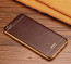 Vaku ® Vivo Y53 European Leather Stitched Gold Electroplated Soft TPU Back Cover