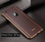 VAKU ® Apple iPhone 6 Plus / 6S Plus Vertical Leather Stitched Gold Electroplated Soft TPU Back Cover