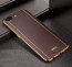 VAKU ® Vertical Leather Stitched Gold Electroplated Soft TPU Back Cover