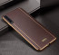 Vaku ® Samsung Galaxy A50S Vertical Leather Stitched Gold Electroplated Soft TPU Back Cover