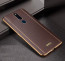 Vaku ® Oppo F11 Pro Vertical Leather Stitched Gold Electroplated Soft TPU Back Cover