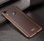 VAKU ® Apple iPhone XR Vertical Leather Stitched Gold Electroplated Soft TPU Back Cover