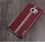 VAKU ® Samsung Galaxy S6 Edge LARDOR Series 3 Stitch Leather Shell with Metallic Logo Display Back Cover