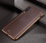 Vaku ® Xiaomi Mi A3 Vertical Leather Stitched Gold Electroplated Soft TPU Back Cover