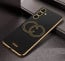 Vaku ® Samsung Galaxy A54 Skylar Leather Pattern Gold Electroplated Soft TPU Back Cover