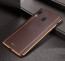 Vaku ® Samsung Galaxy A20 / A30 Vertical Leather Stitched Gold Electroplated Soft TPU Back Cover