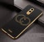 Vaku ® Oneplus 7 Skylar Leather Pattern Gold Electroplated Soft TPU Back Cover